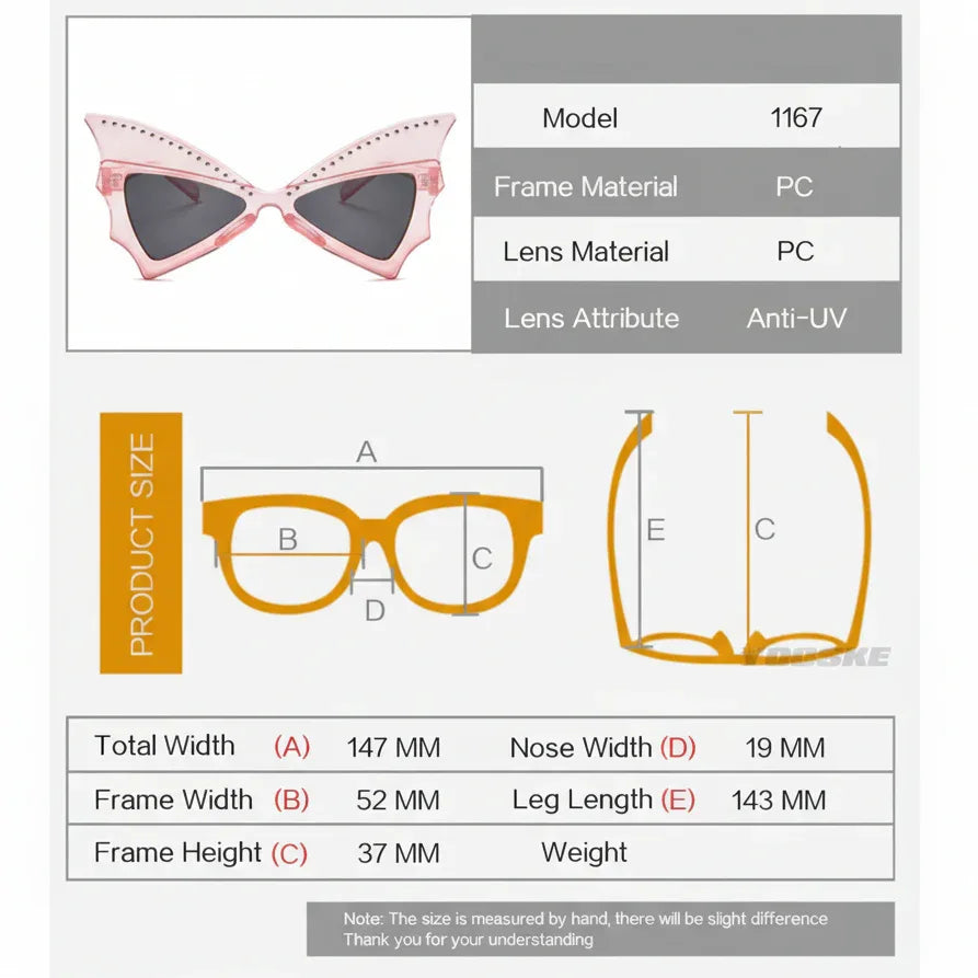 The Bat Diva Sunglasses - My Aura - myauragoth.com