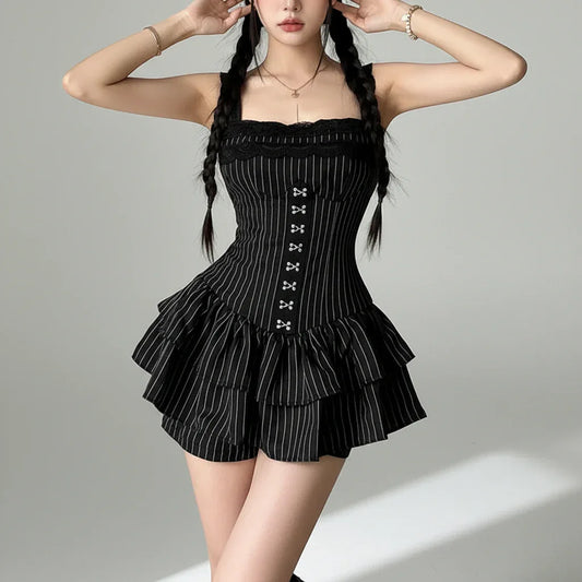 Women's Striped Dress - My Aura - myauragoth.com