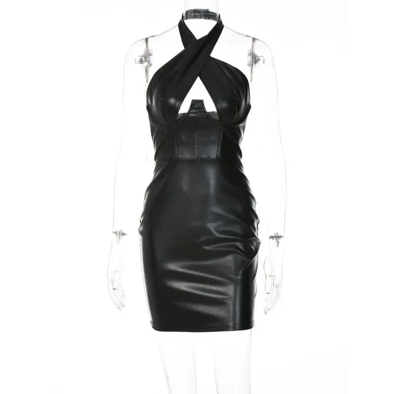 Women's Leather Dress - My Aura - myauragoth.com