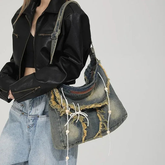 Women's Denim Bag - My Aura - myauragoth.com