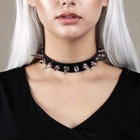 Emo Spike Choker - My Aura - myauragoth.com