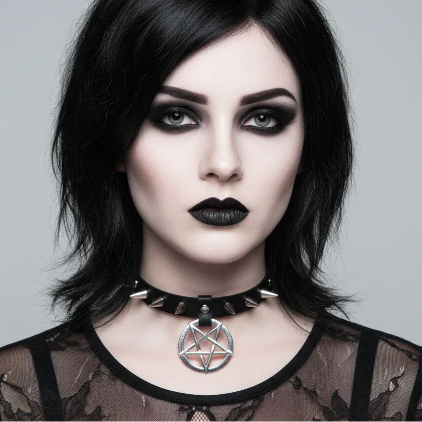 Pentagram Choker - My Aura - myauragoth.com