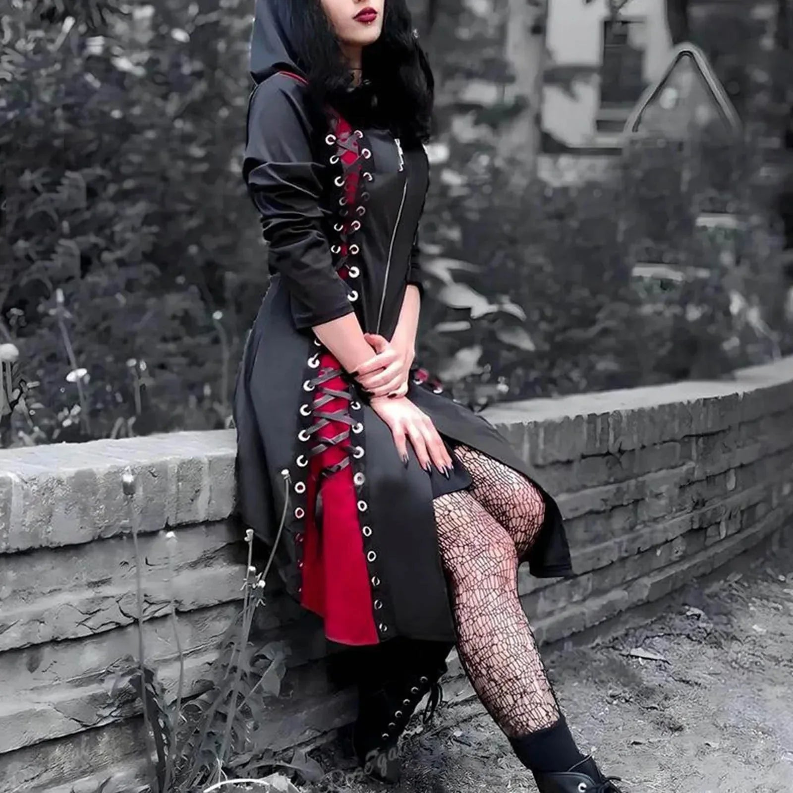 Women's Hooded Dress - My Aura - myauragoth.com