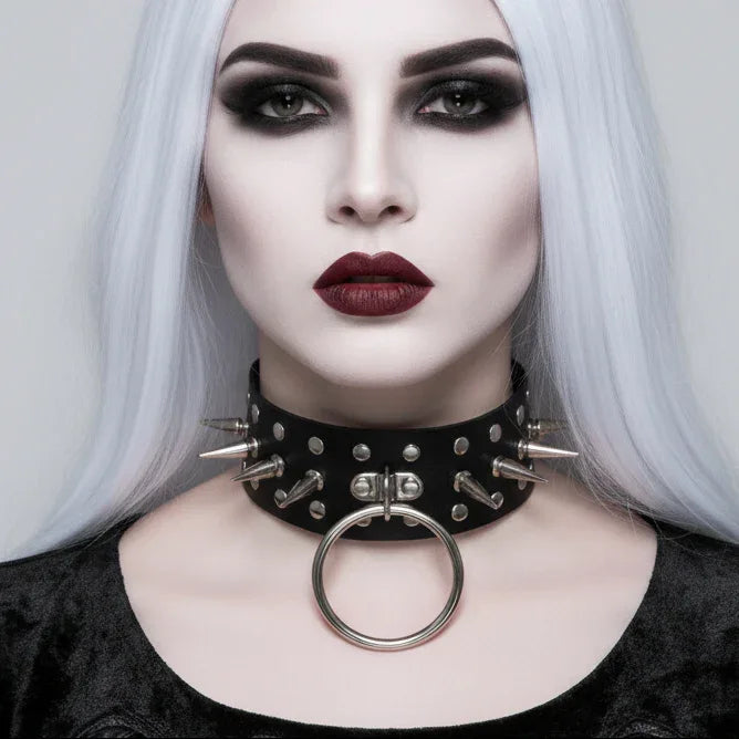 Spiked O-Ring Collar - My Aura - myauragoth.com