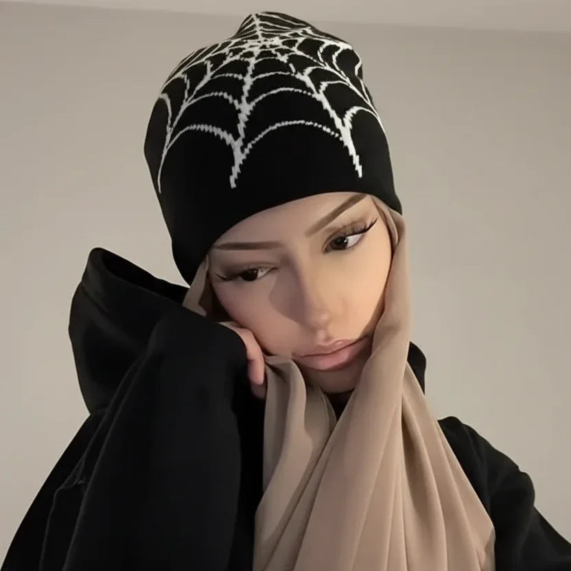 Spider Web Beanie - My Aura - myauragoth.com