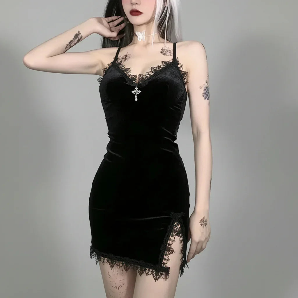 Women's Black Dress - My Aura - myauragoth.com