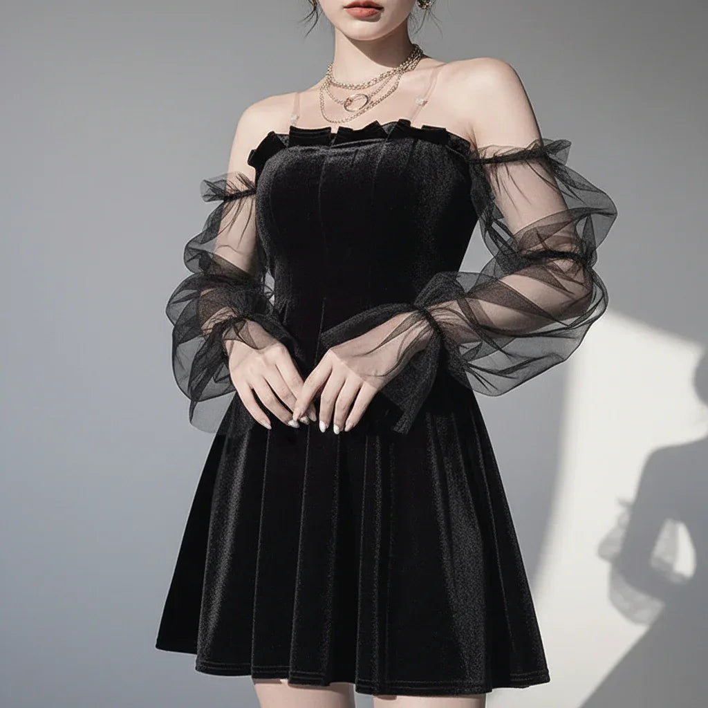 The Bubble Goth Mini Dress - My Aura - myauragoth.com