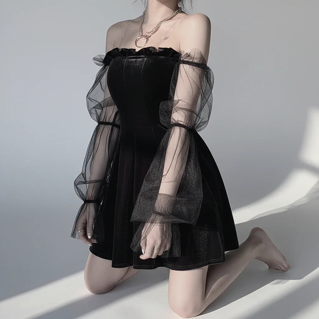 The Bubble Goth Mini Dress - My Aura - myauragoth.com