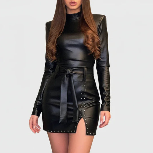 Women's Leather Dress - My Aura - myauragoth.com