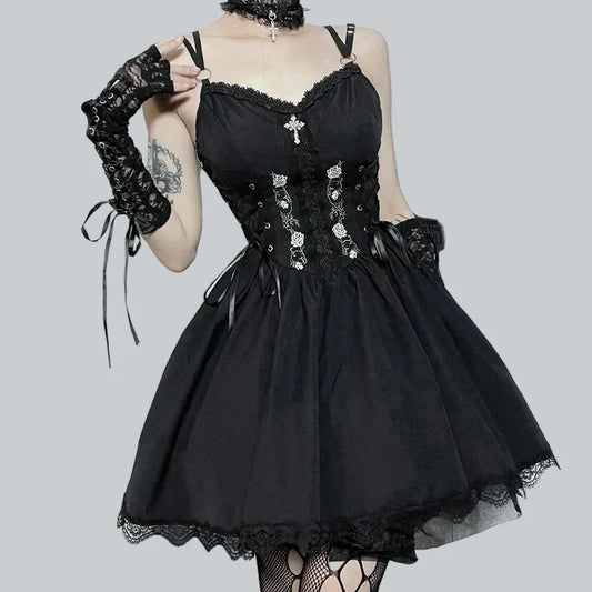 Gothic Night Rose Dress - My Aura - myauragoth.com