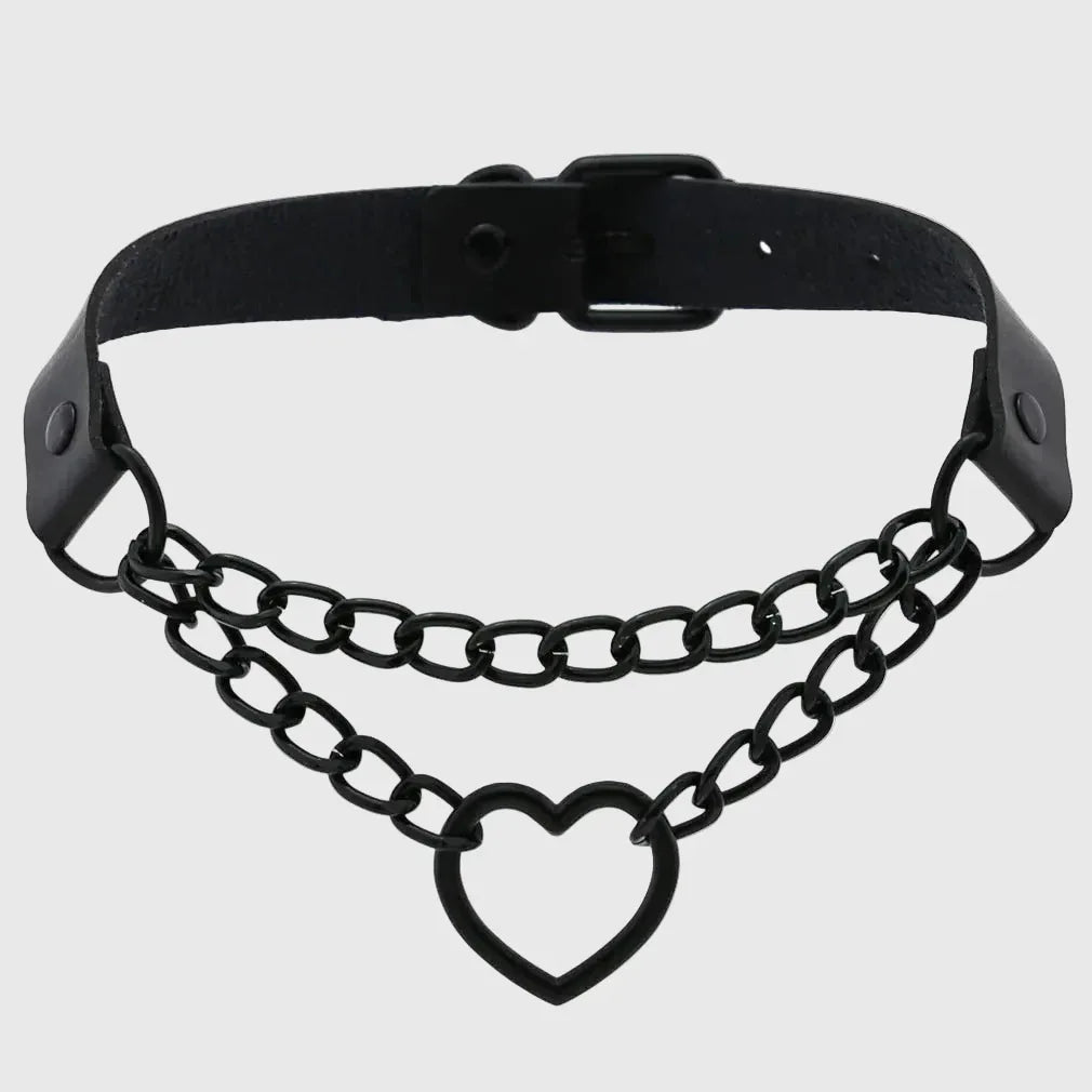 Women's Heart Choker - My Aura - myauragoth.com