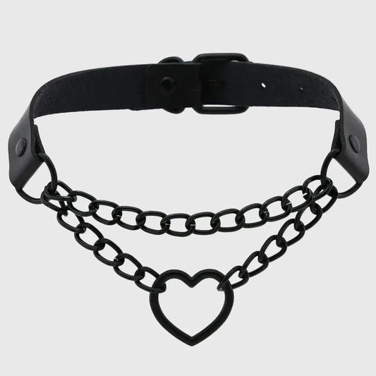 Women's Heart Choker - My Aura - myauragoth.com