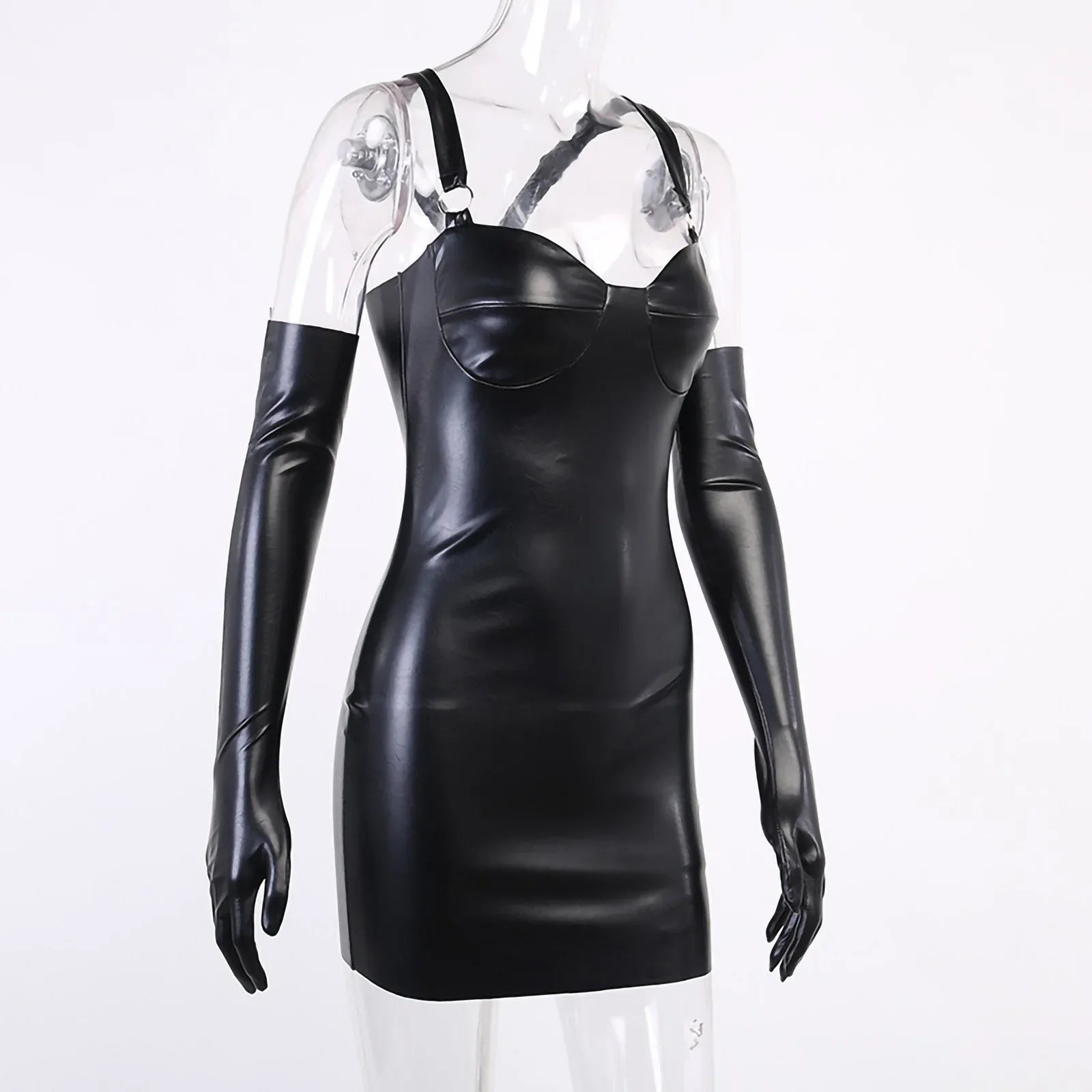 Leather Mini Dress - My Aura - myauragoth.com
