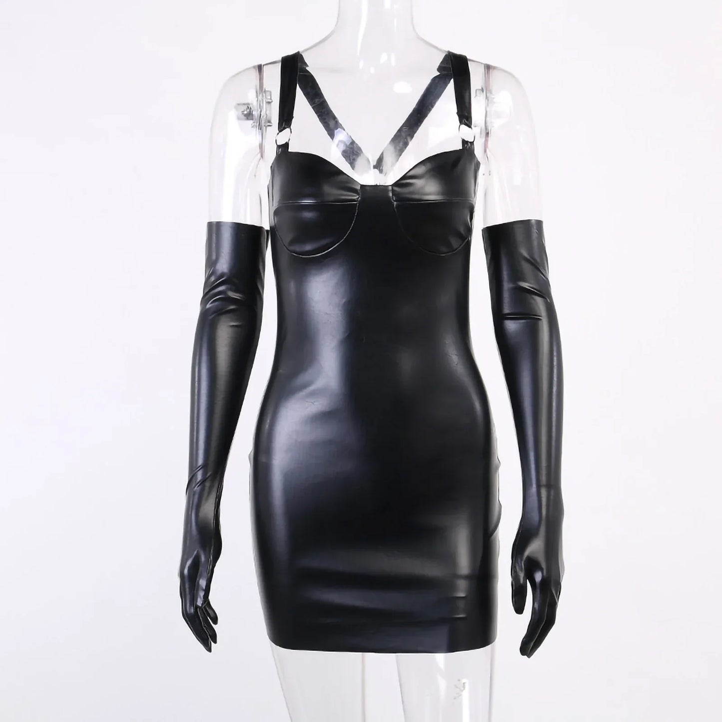 Leather Mini Dress - My Aura - myauragoth.com