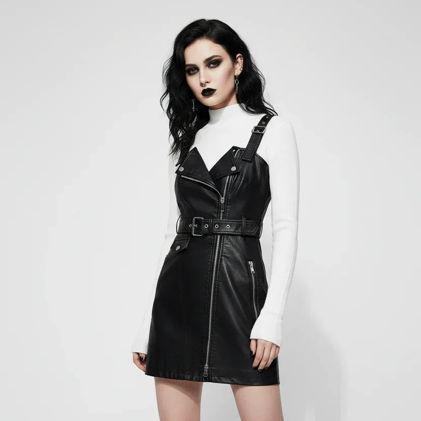 Leather Mini Dress - My Aura - myauragoth.com