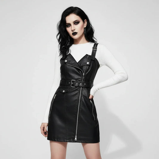 Leather Mini Dress - My Aura - myauragoth.com