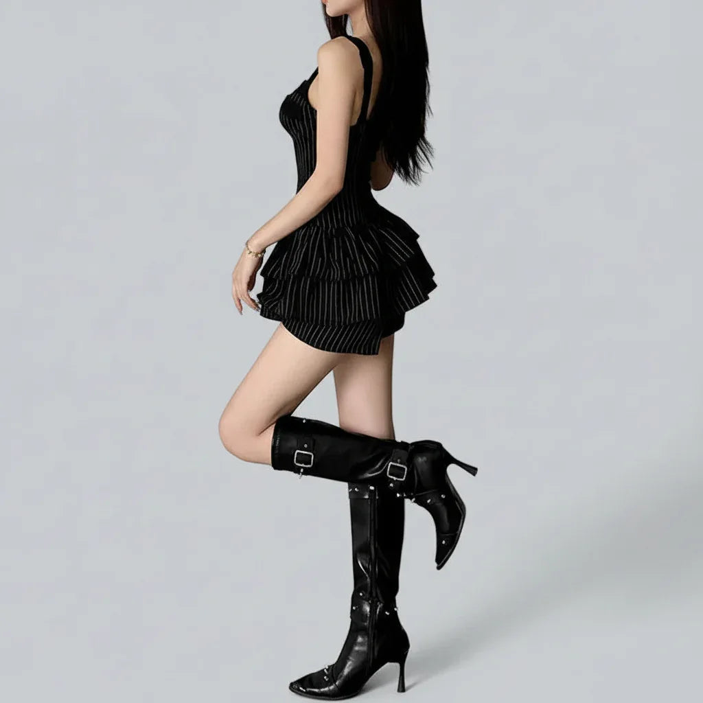 Women's Striped Dress - My Aura - myauragoth.com