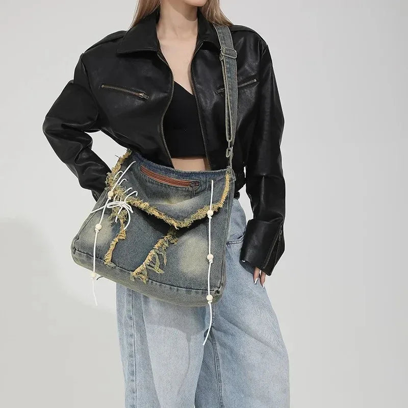 Women's Denim Bag - My Aura - myauragoth.com