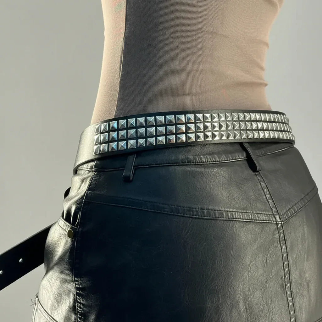 Women's Skull Belt Black - My Aura - myauragoth.com