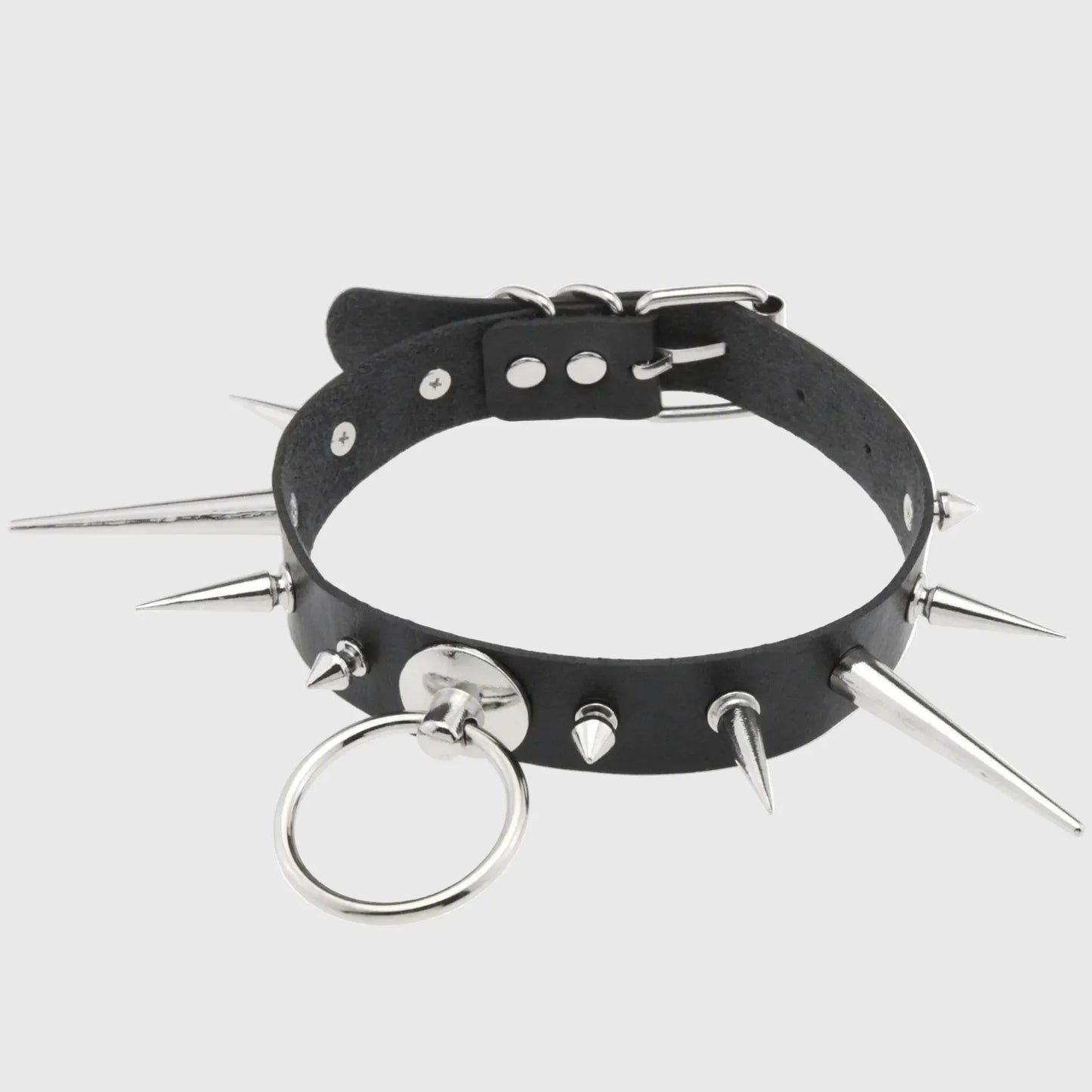 Punk Long Spike Choker - My Aura - myauragoth.com