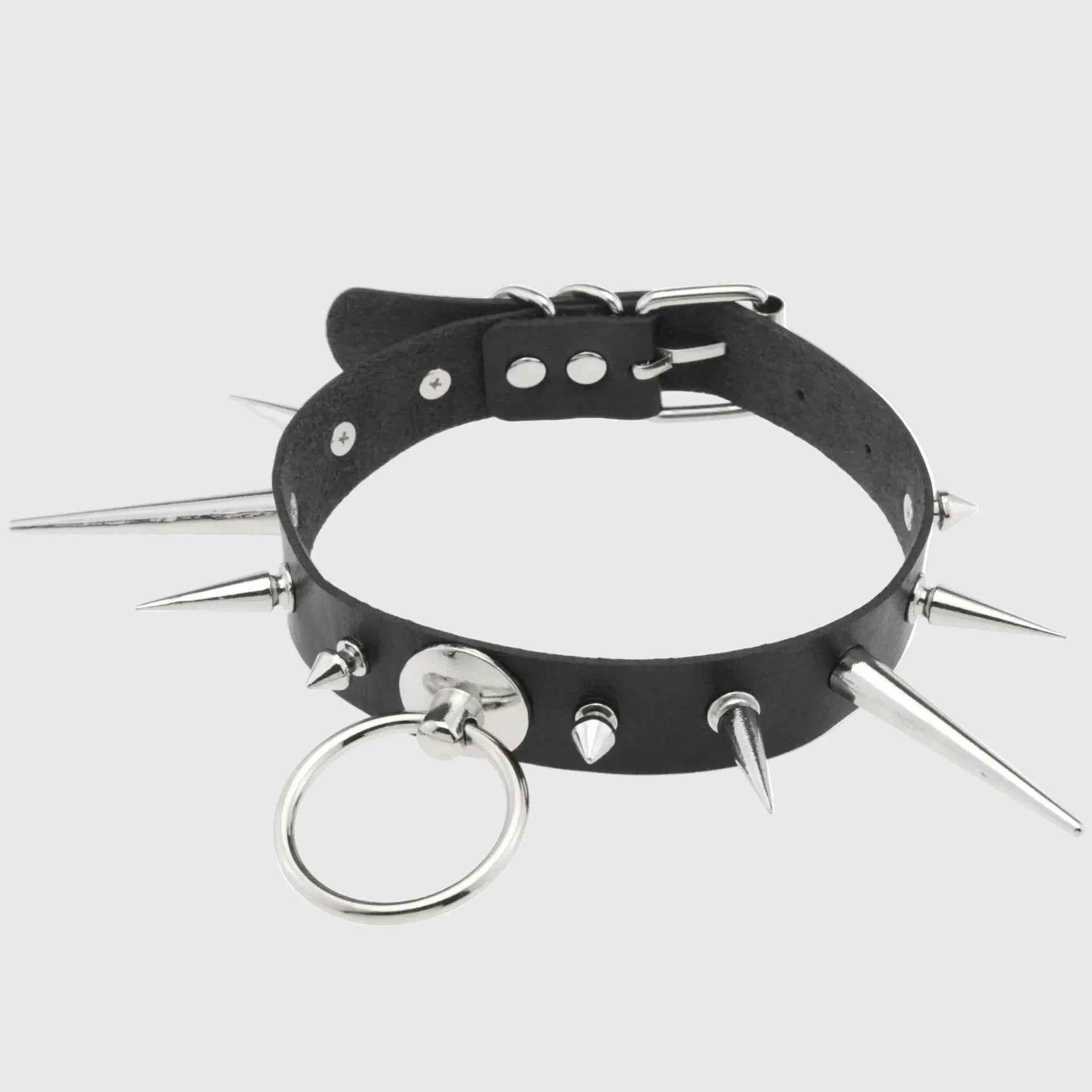 Punk Long Spike Choker - My Aura - myauragoth.com