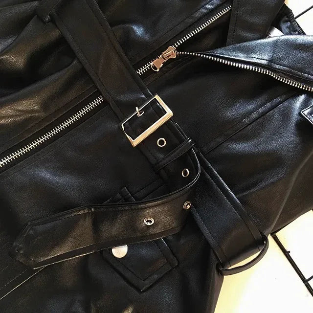 Leather Mini Dress - My Aura - myauragoth.com