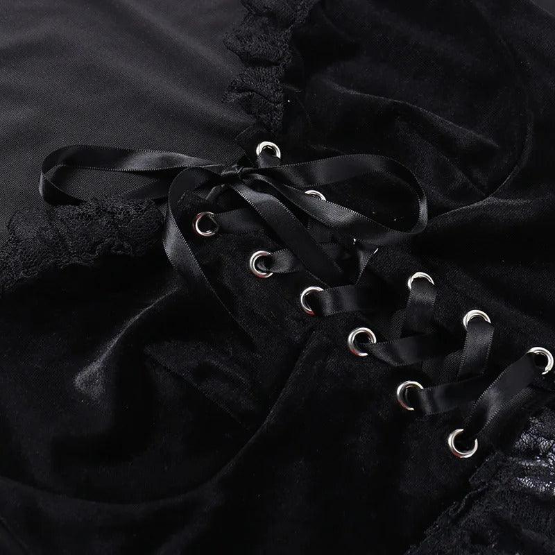 Flared Lace Top - My Aura - myauragoth.com