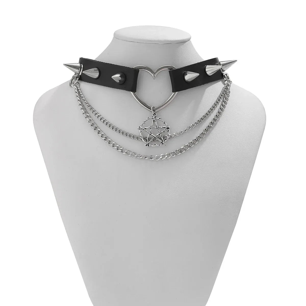 Women's Leather Choker - My Aura - myauragoth.com