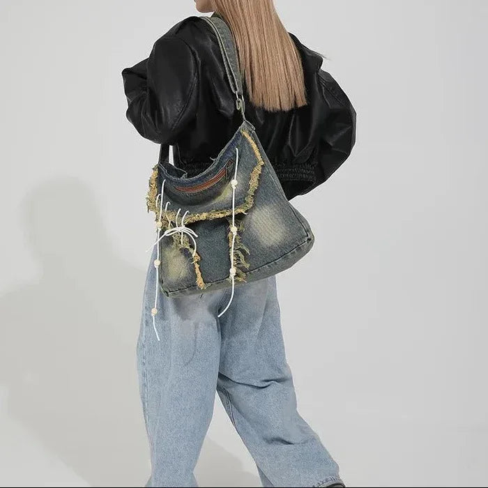Women's Denim Bag - My Aura - myauragoth.com