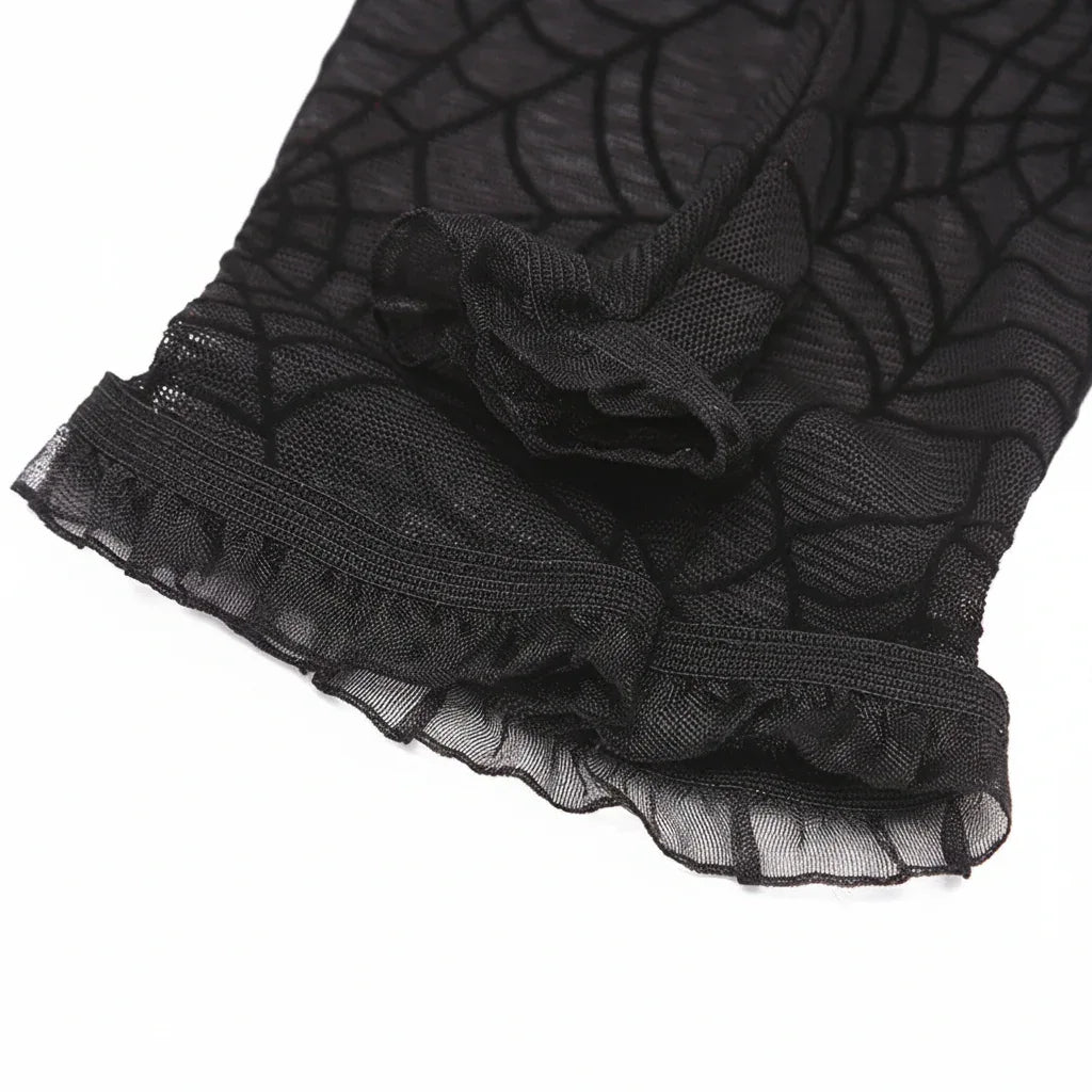 Long Spider Web Gloves - My Aura - myauragoth.com
