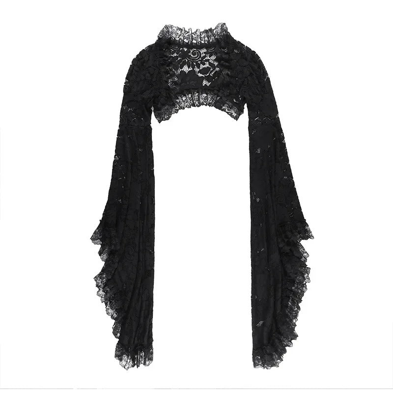 Gothic Classic Lace Mesh Crop Top