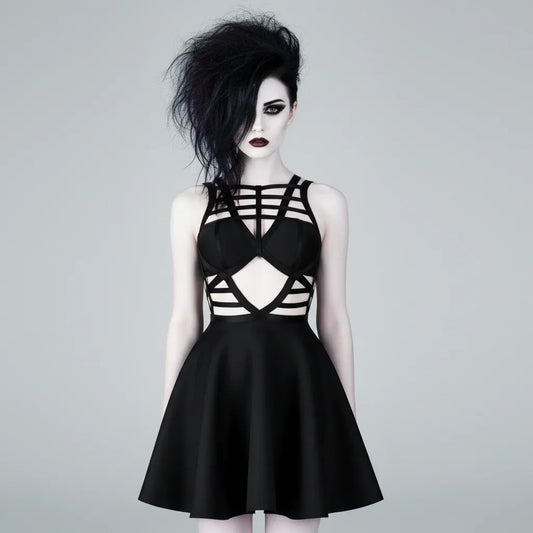 Women's Hollow Out Dress - My Aura - myauragoth.com