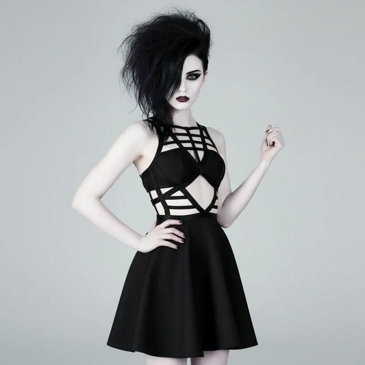 Women's Hollow Out Dress - My Aura - myauragoth.com