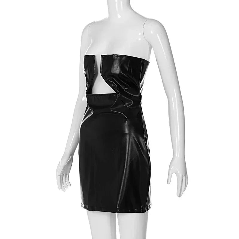 Women's Leather Dress - My Aura - myauragoth.com