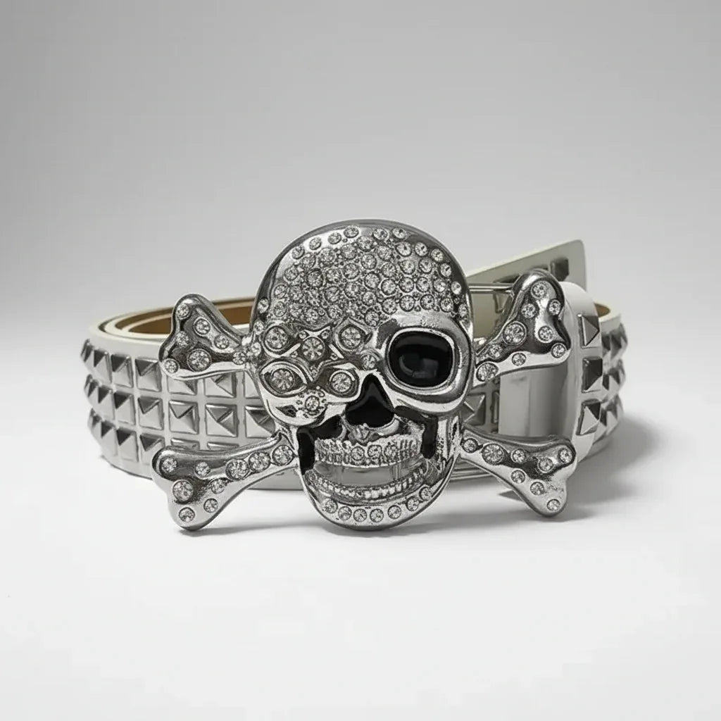 Women's Skull Belt Black - My Aura - myauragoth.com