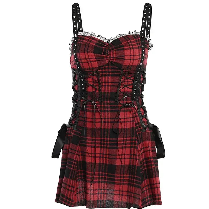 Gothic Plaid Dress - My Aura - myauragoth.com