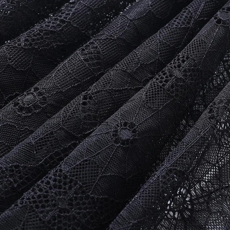 Gothic Two-piece Set Leather Dress - My Aura - myauragoth.com