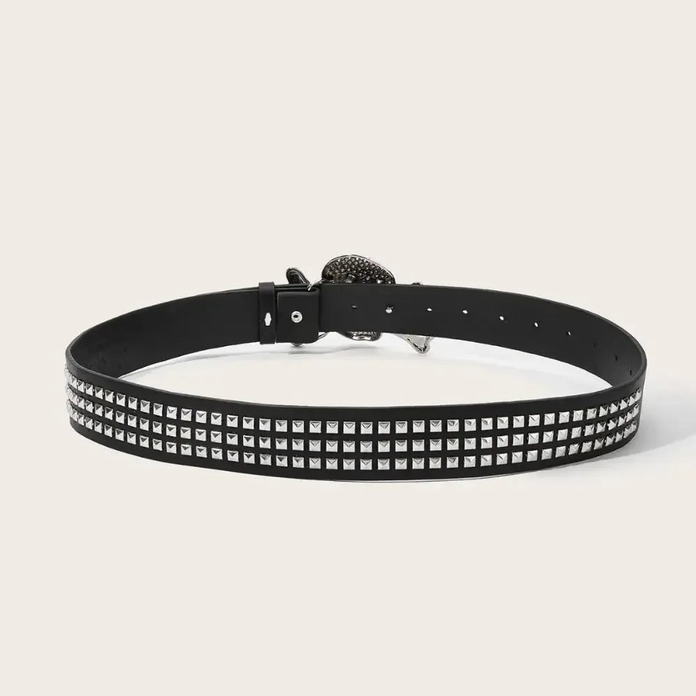 Women's Skull Belt Black - My Aura - myauragoth.com