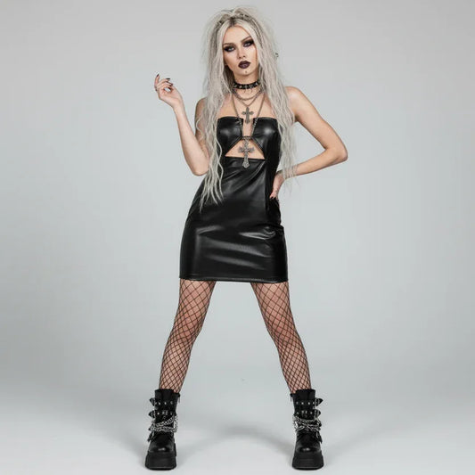 Women's Leather Dress - My Aura - myauragoth.com