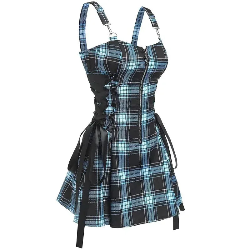 Gothic Plaid Dress - My Aura - myauragoth.com