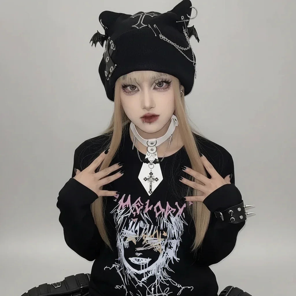 Women's Gothic Beanie - My Aura - myauragoth.com