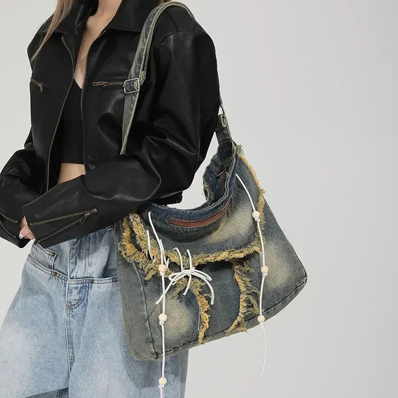 Women's Denim Bag - My Aura - myauragoth.com