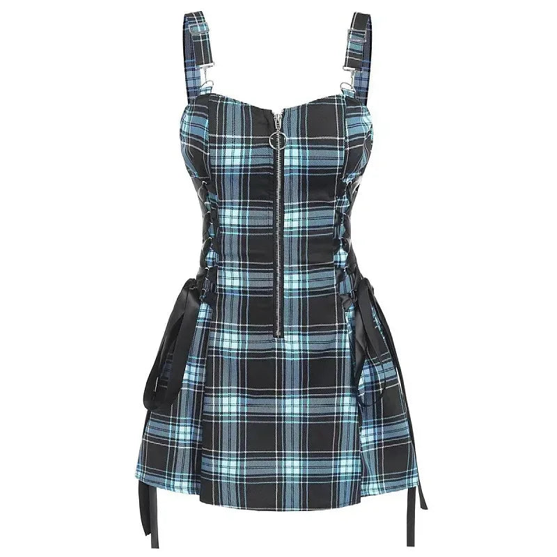Gothic Plaid Dress - My Aura - myauragoth.com