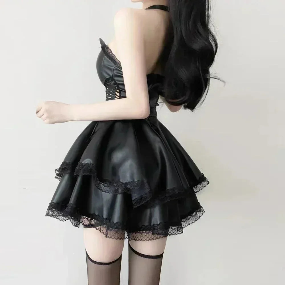 Women's Leather Dress - My Aura - myauragoth.com