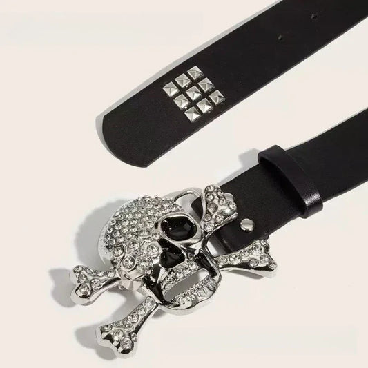 Women's Skull Belt Black - My Aura - myauragoth.com