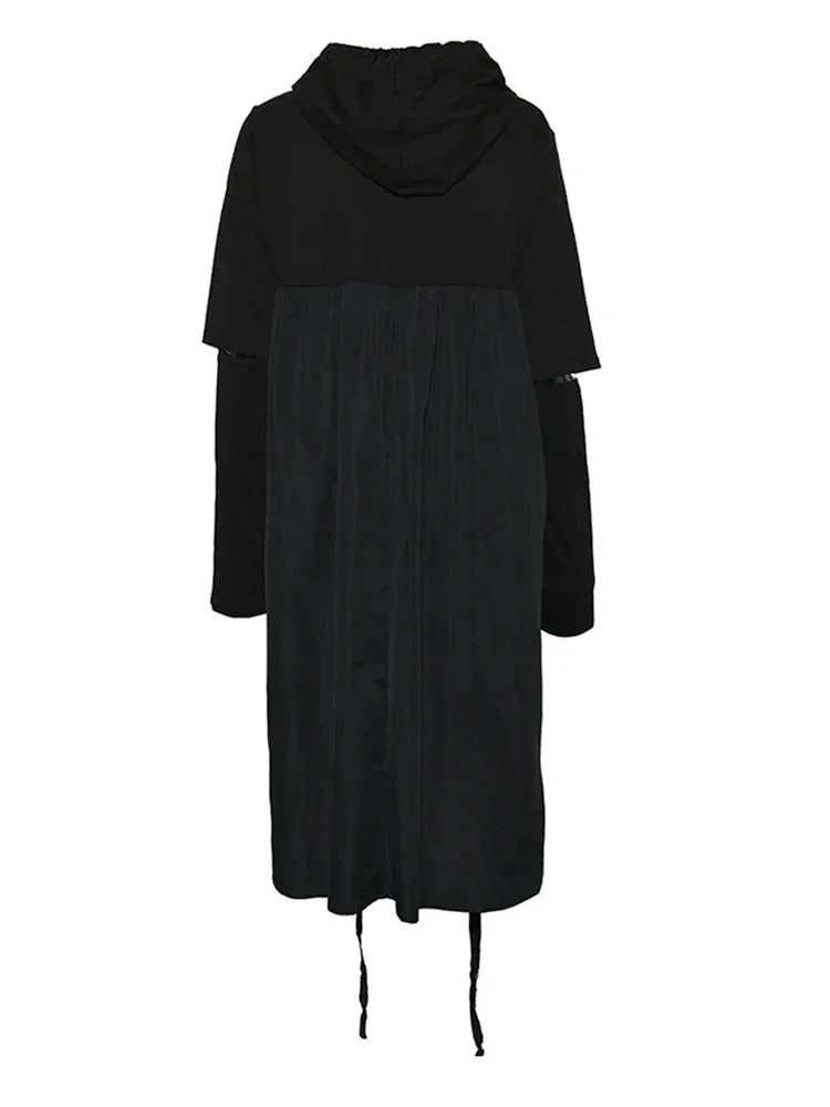 Women's Long Hooded Dress Black - My Aura - myauragoth.com