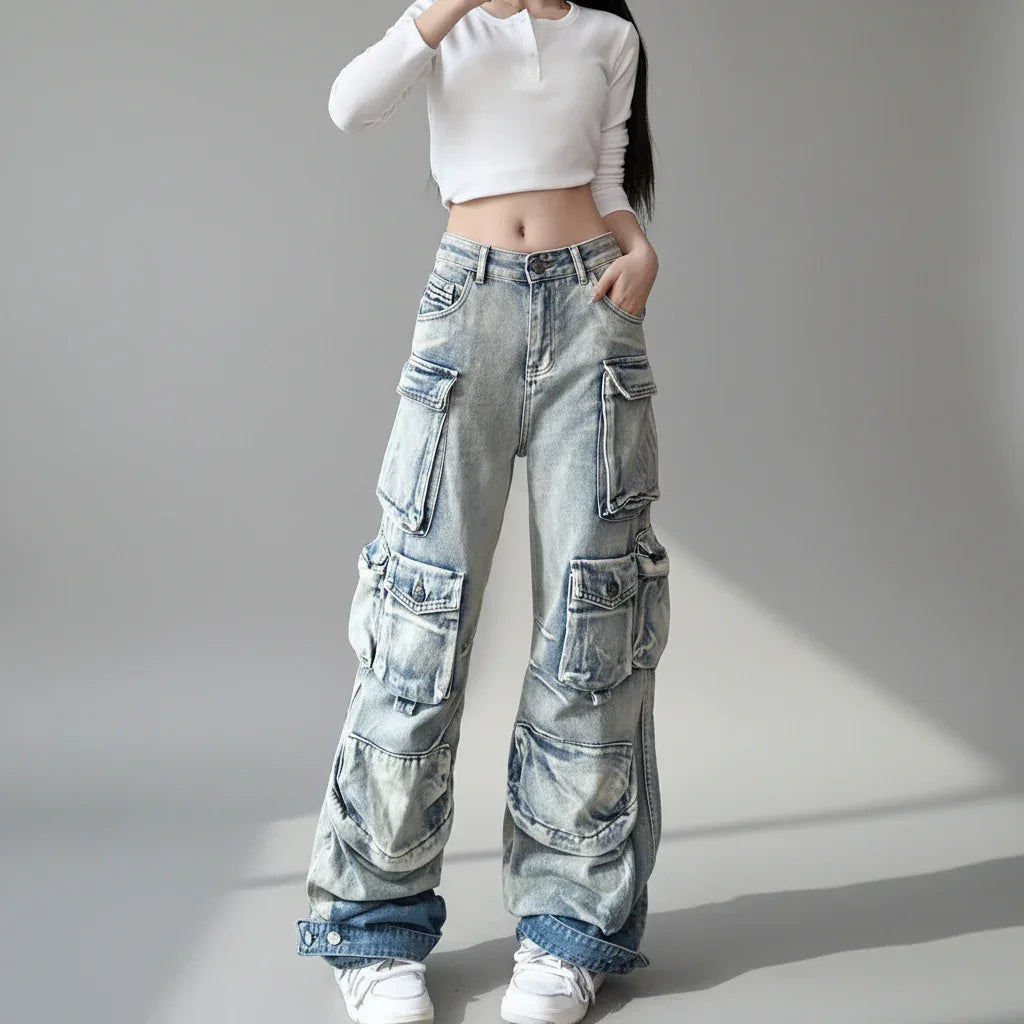 Women's Denim Pants - My Aura - myauragoth.com