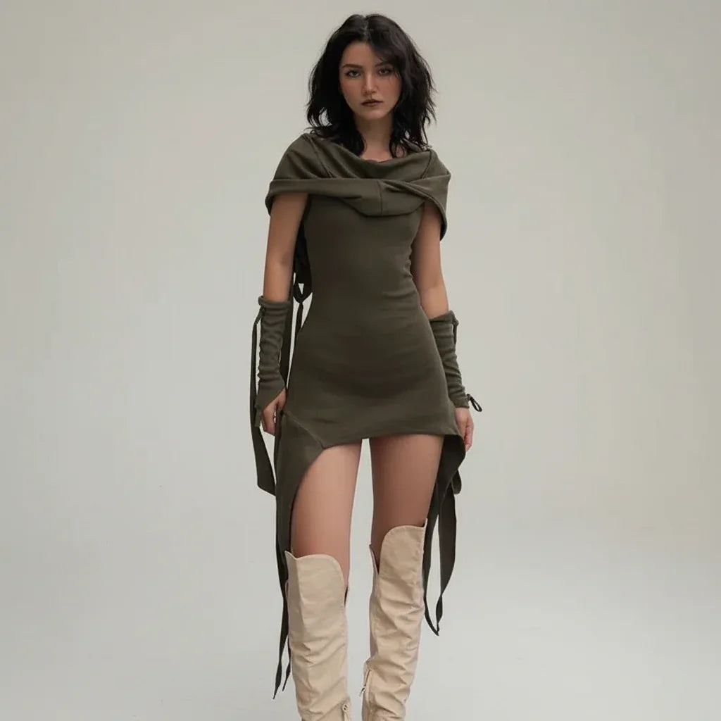 Women's Hooded Mini Dress - My Aura - myauragoth.com