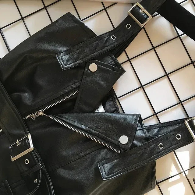 Leather Mini Dress - My Aura - myauragoth.com