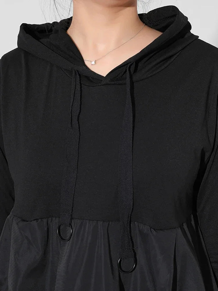 Women's Long Hooded Dress Black - My Aura - myauragoth.com
